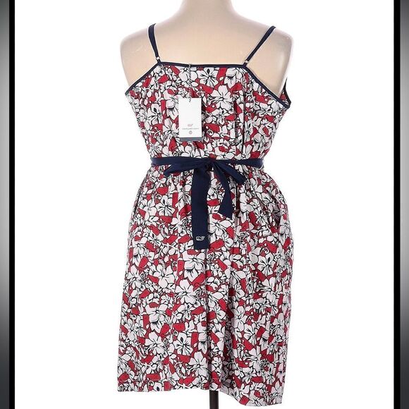 Vineyard Vines | Target Women's Hibiscus Whale Strappy V-Neck Wrap Dress | L - Picture 2 of 9